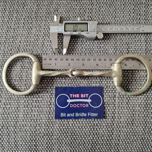 5" nickel vintage twisted jointed eggbutt Snaffle bit B377