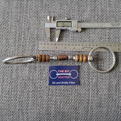 5.75" Pessoa Magic System copper cherry roller hinged joint loose ring snaffle bit B1641