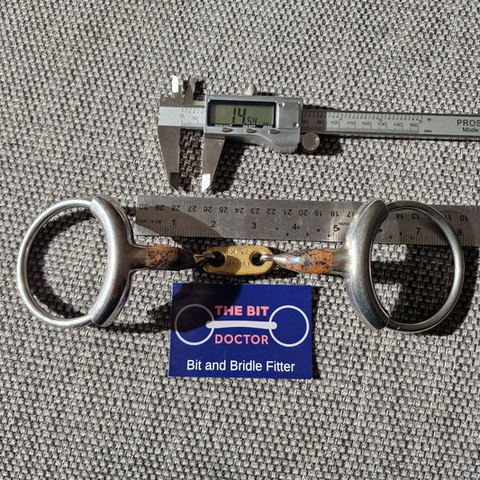 5" 130mm bombers bc45 control plate loose ring sleeve / tube snaffle bit B1243
