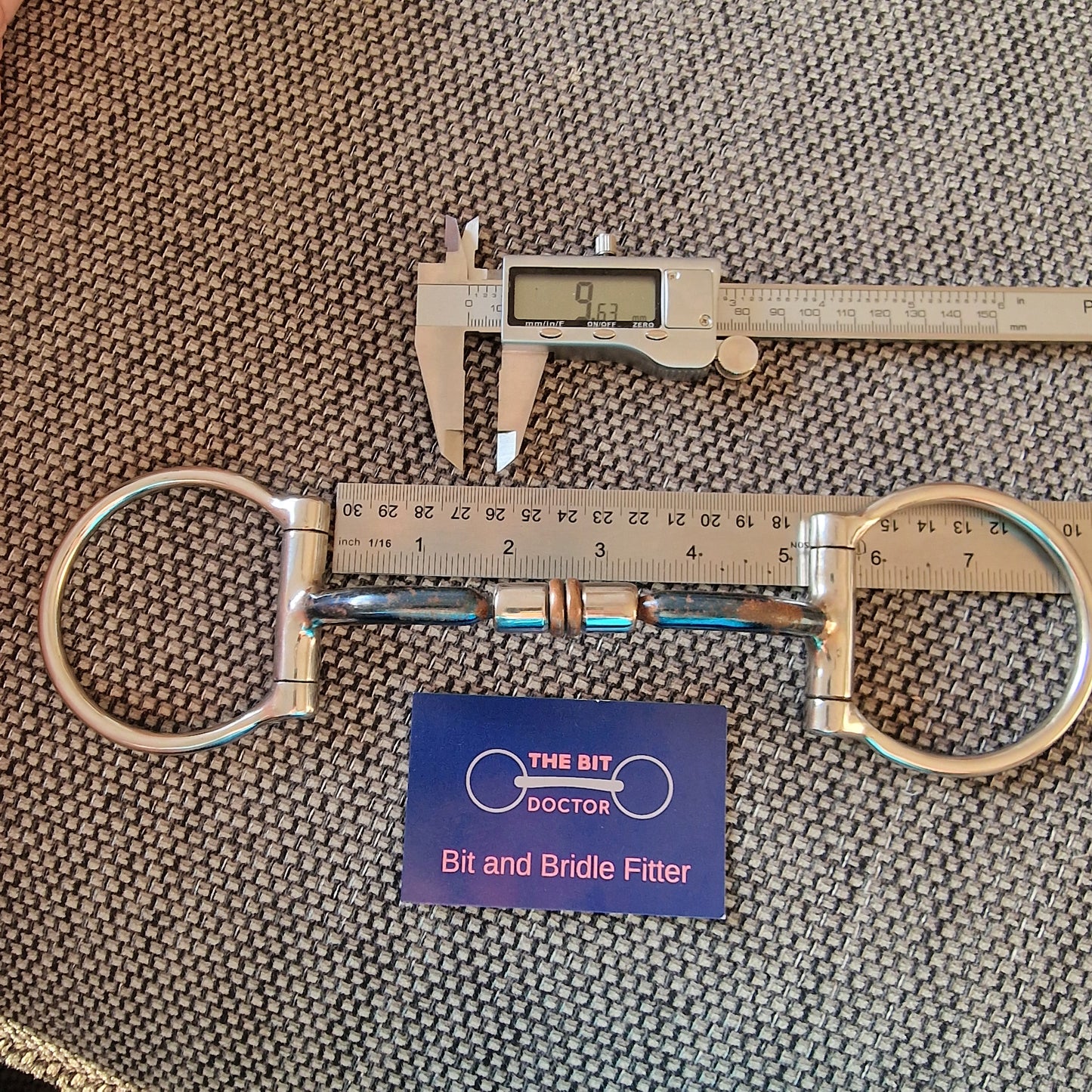 5" sweet iron barrel d-ring snaffle Bit B1348