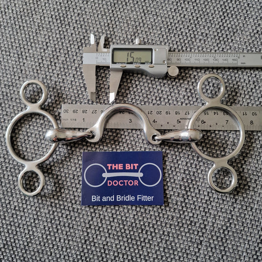5.25" new custom segundo 2.5 ring universal gag snaffle Bit B1316