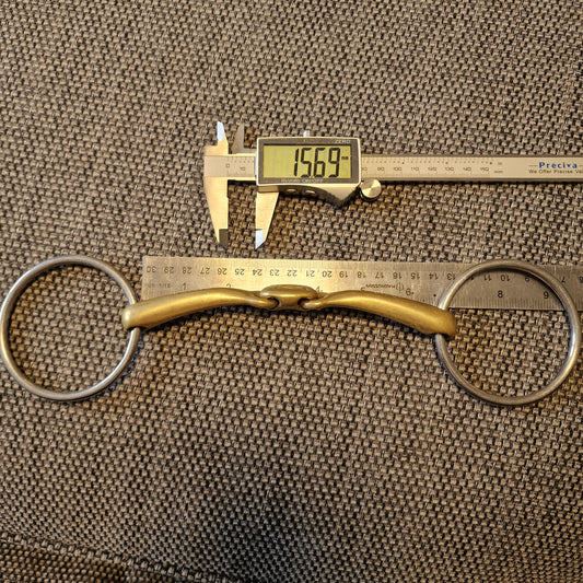 XXL 6" to 6.5" neue schule turtle top flex z loose ring snaffle bit B456
