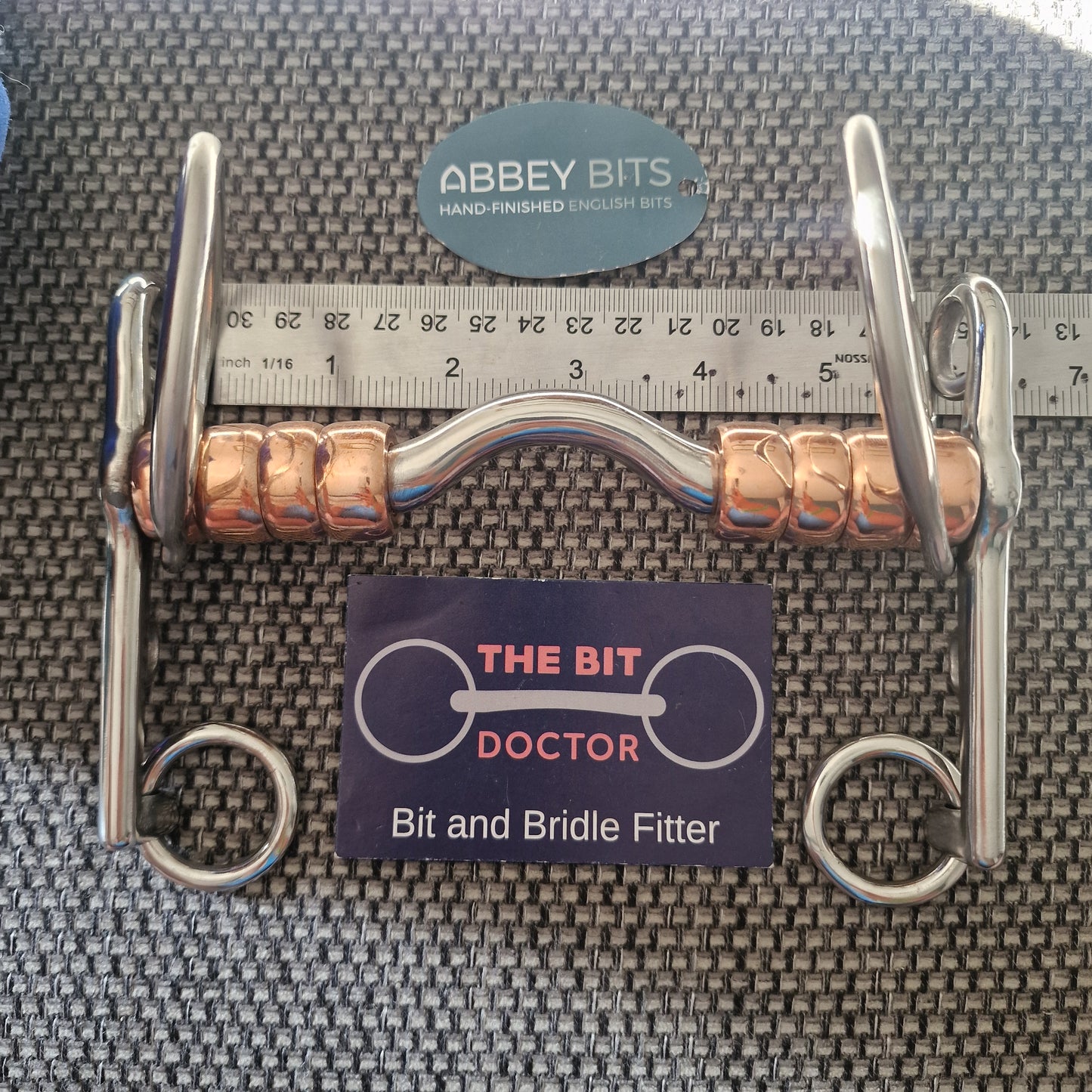 5.25" new abbey custom copper roller swales baby pelham bit B1127