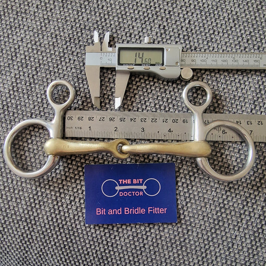 4.75" neue schule demi anky jointed hanging cheek snaffle bit B103