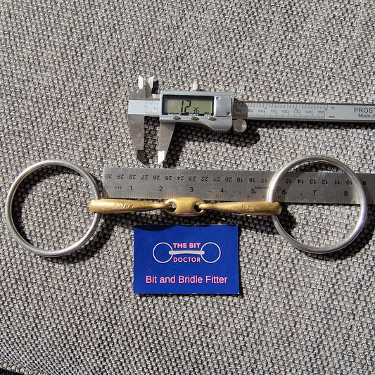 5.25" neue schule team up lozenge loose ring snaffle Bit B1565