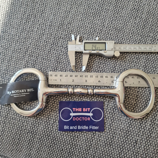 5" new KY rotary double eggbutt snaffle Bit B1722