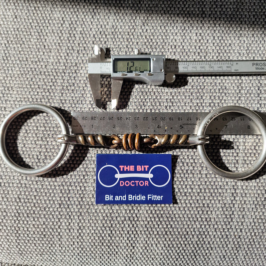 5.5" new reinsman tom thumb sweet iron copper roller scrob Loose ring snaffle Bit B1727