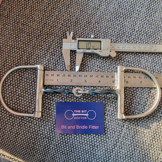 5" sweet iron twisted d-ring snaffle Bit new B1342