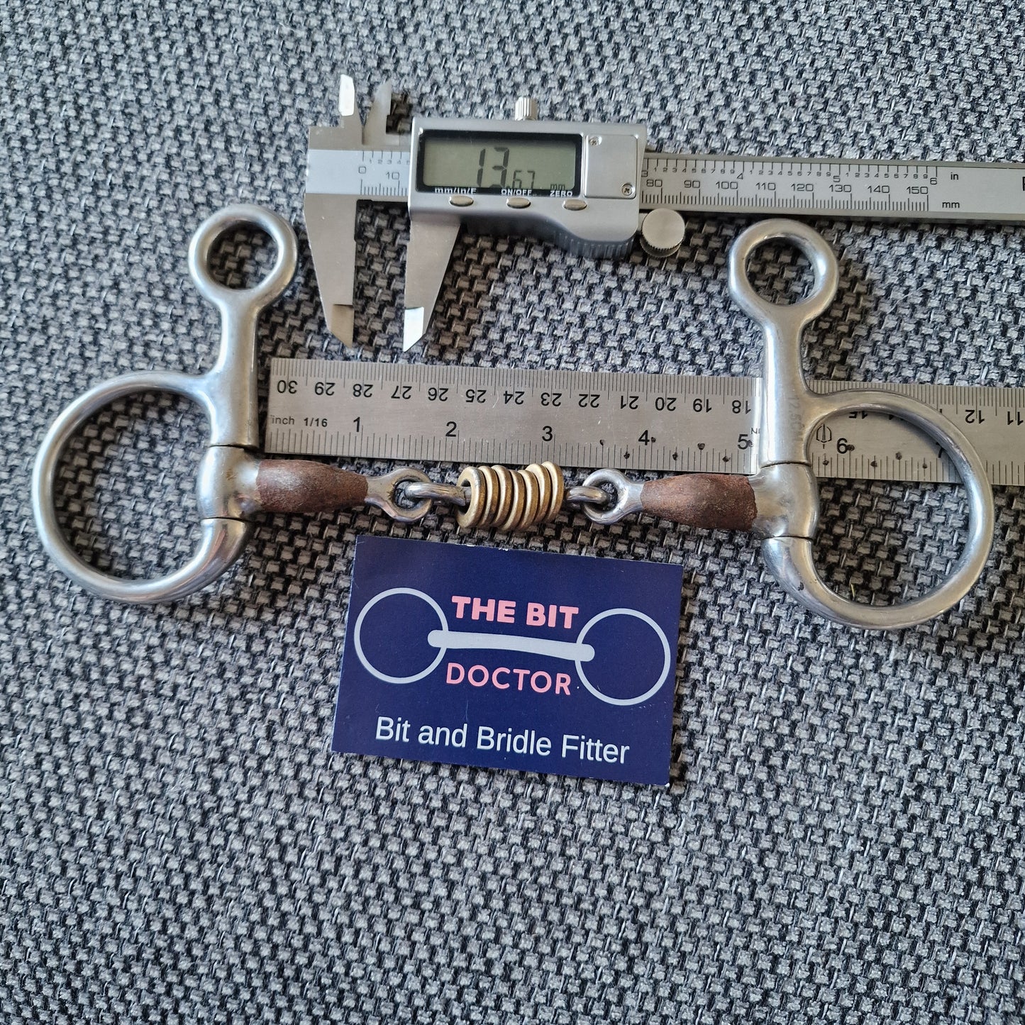 5" copper roller link hanging cheek snaffle Bit B1307