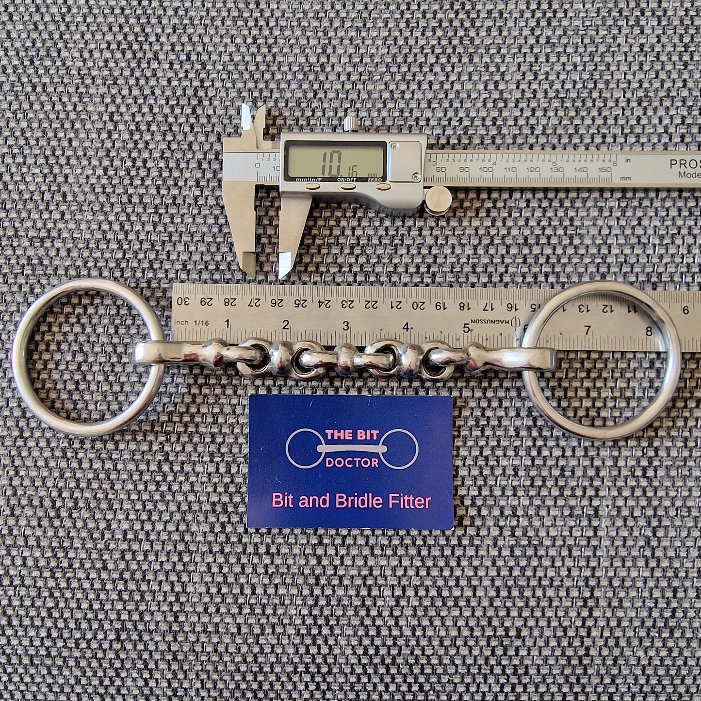 5.75" abbey custom waterford lip relief loose ring bradoon snaffle Bit B1579