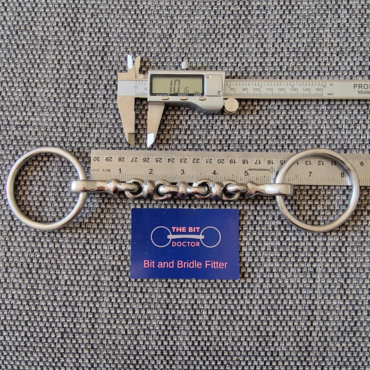 5.75" abbey custom waterford lip relief loose ring bradoon snaffle Bit B1579