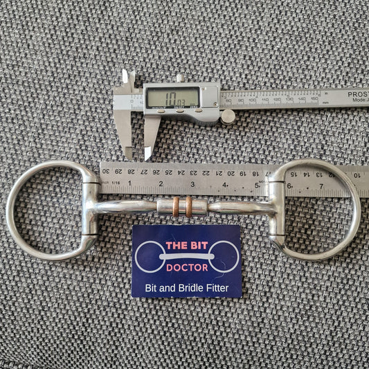 5" eggbutt Barrel copper roller Snaffle bit B830