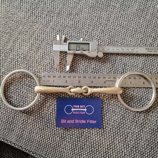 5.75" loose ring copper lozenge snaffle Bit B1292