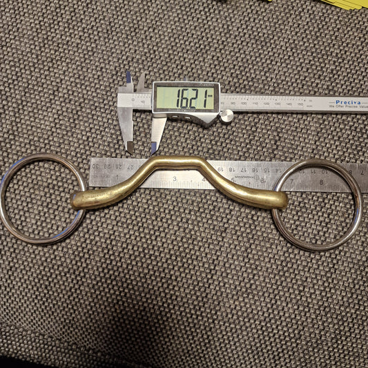 6" 6.25" copper ported loose ring snaffle bit B734