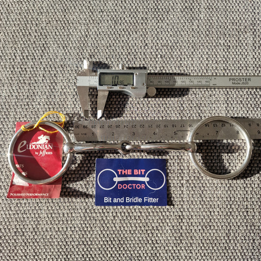 5.5" new Eldonian curved jointed Loose Ring snaffle bit B710