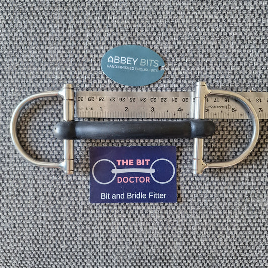 4.25" new abbey custom vulcanite mullen d-ring snaffle Bit B1609