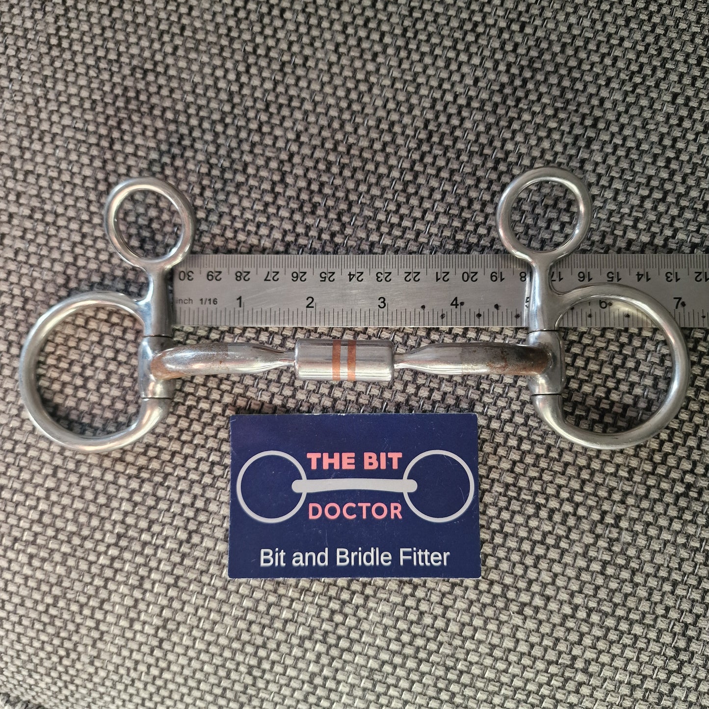 4.75" mullen barrel hanging cheek snaffle Bit B1797