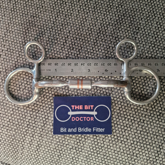 4.75" mullen barrel hanging cheek snaffle Bit B1797