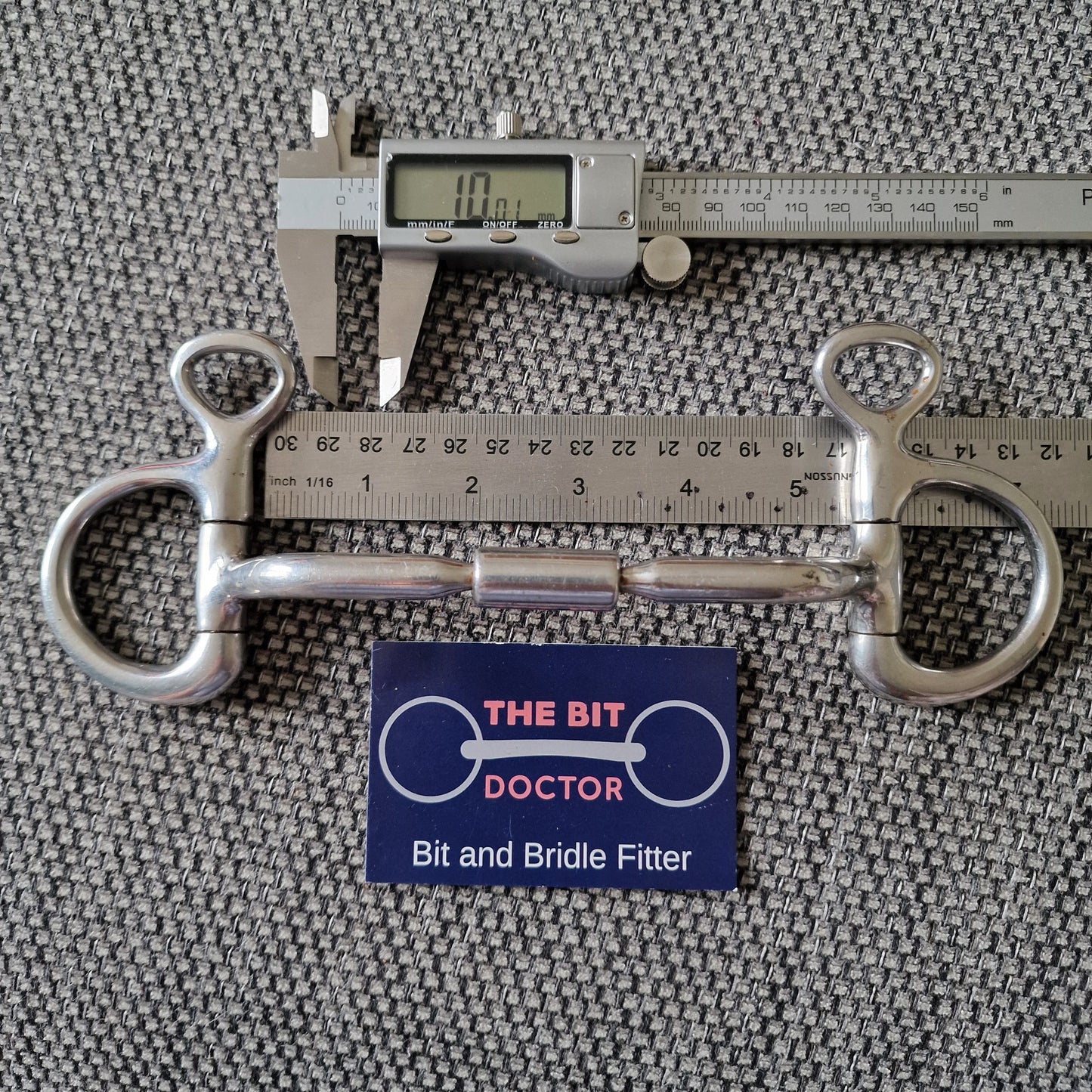 5.25" horsemanship saddery HP relief comfy barrel hanging cheek snaffle Bit B1151