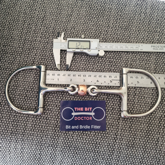 5.5" custom made copper roller d-ring snaffle bit - new B1070