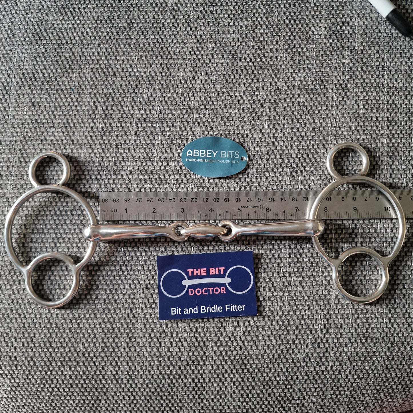 7.25" new abbey custom lozenge 2.5 ring universal gag Bit B1491