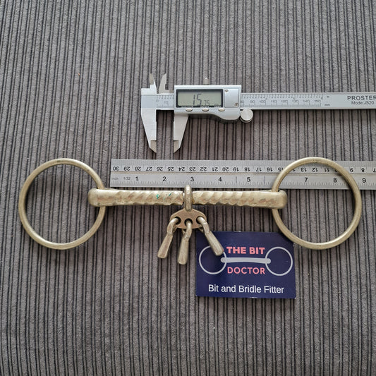 5.5" brass breaking Snaffle bit B923