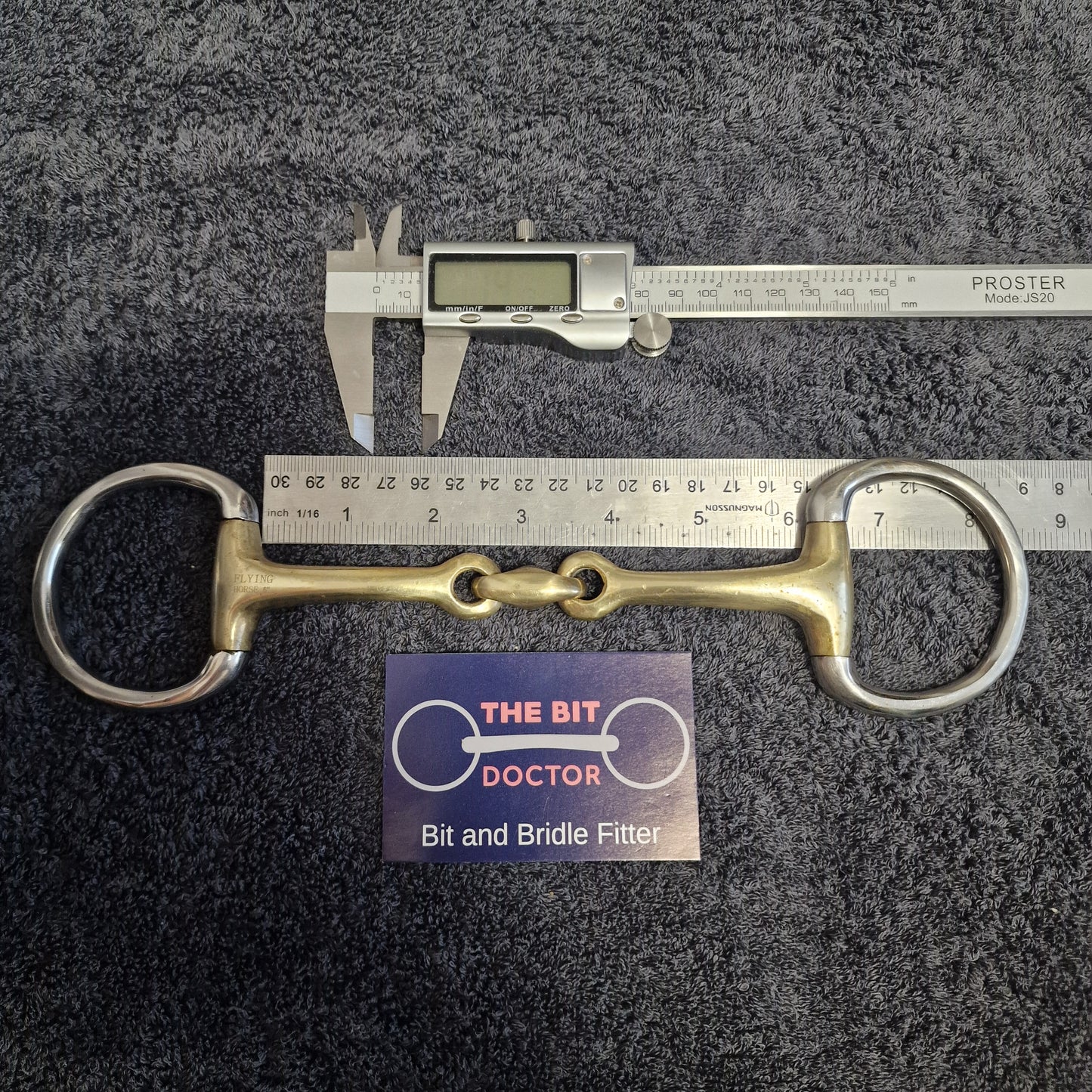 6" eggbutt copper lozenge snaffle Bit B1601