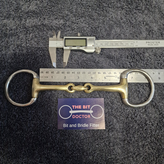 6" eggbutt copper lozenge snaffle Bit B1601