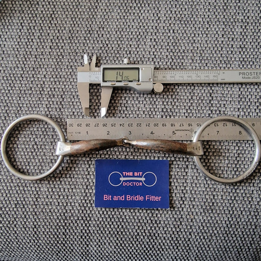 5.75" 145mm bombers ultra comfy lock up loose ring snaffle Bit B1286