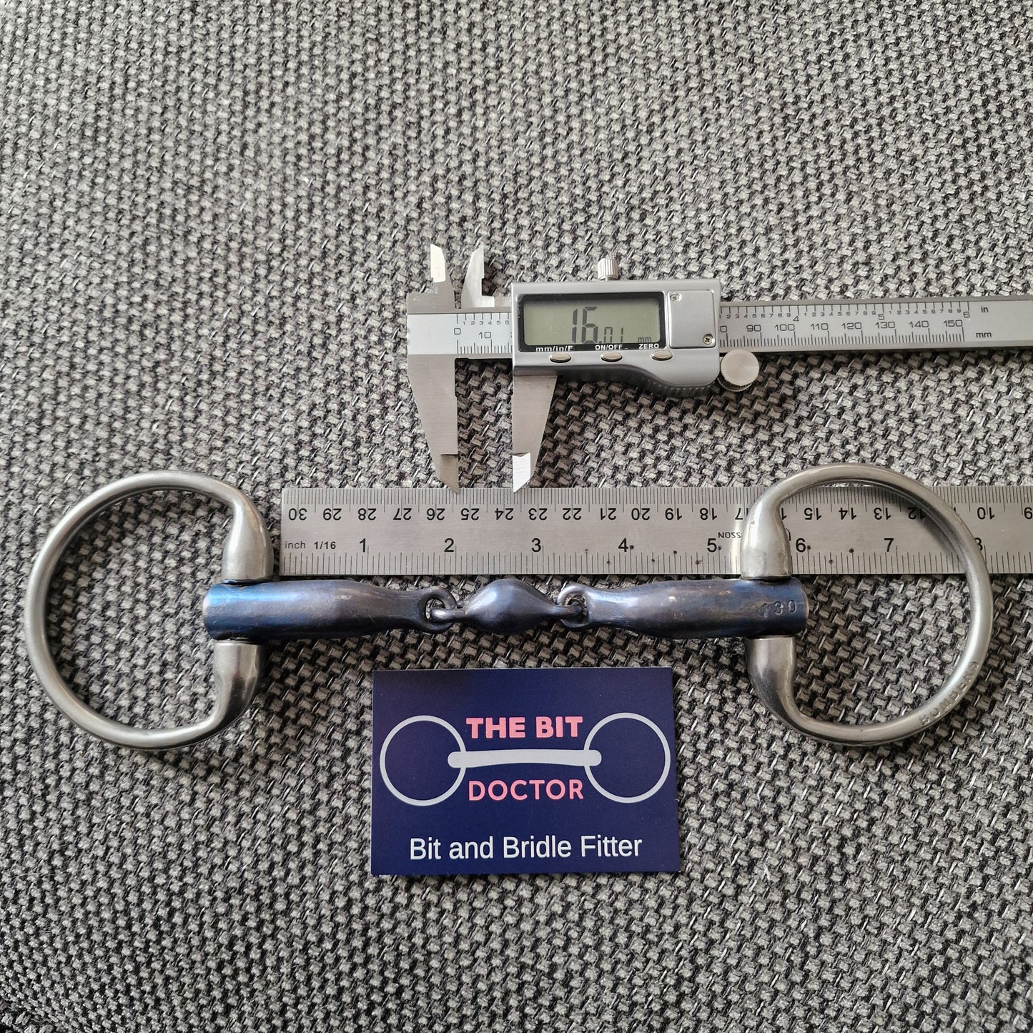 5" 130mm bombers titanium elliptical lozenge eggbutt snaffle Bit B993