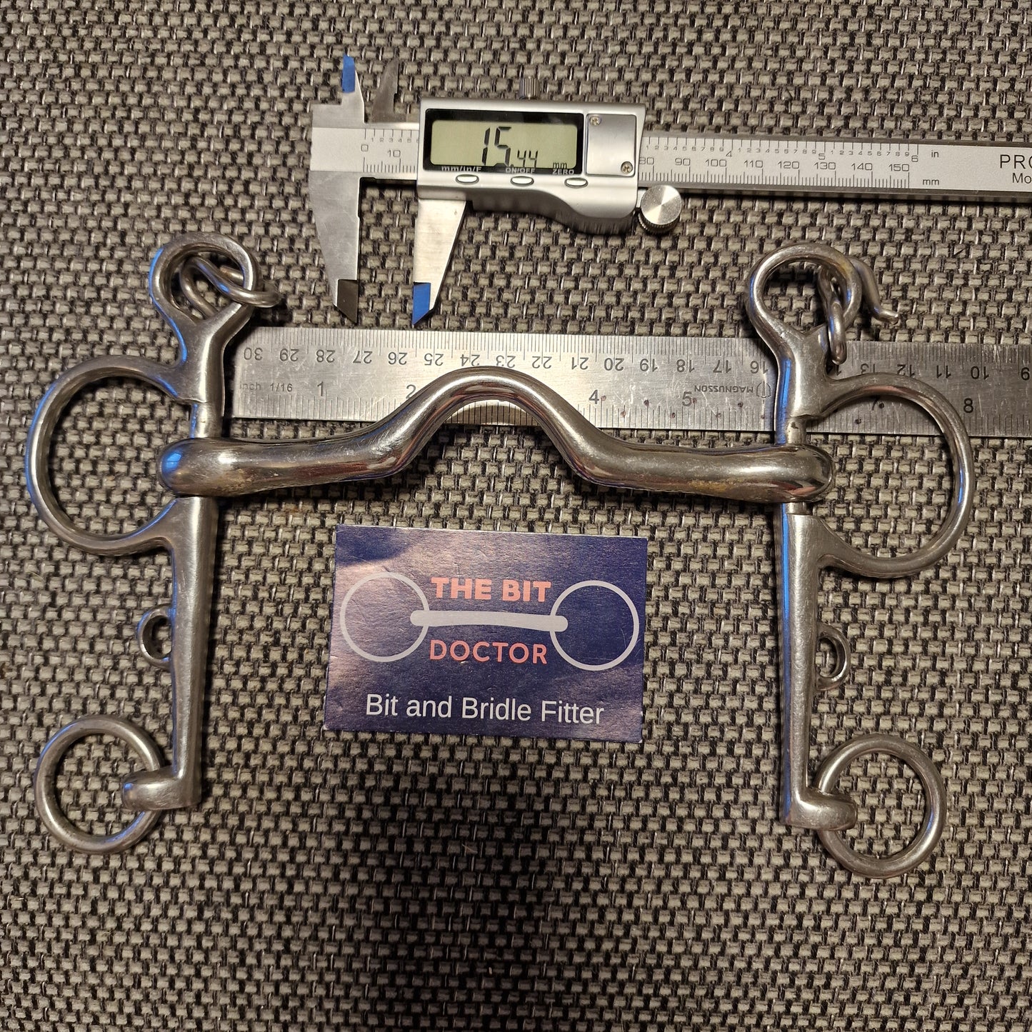 5.75" Abbey custom hartwell ported pelham Bit B1034