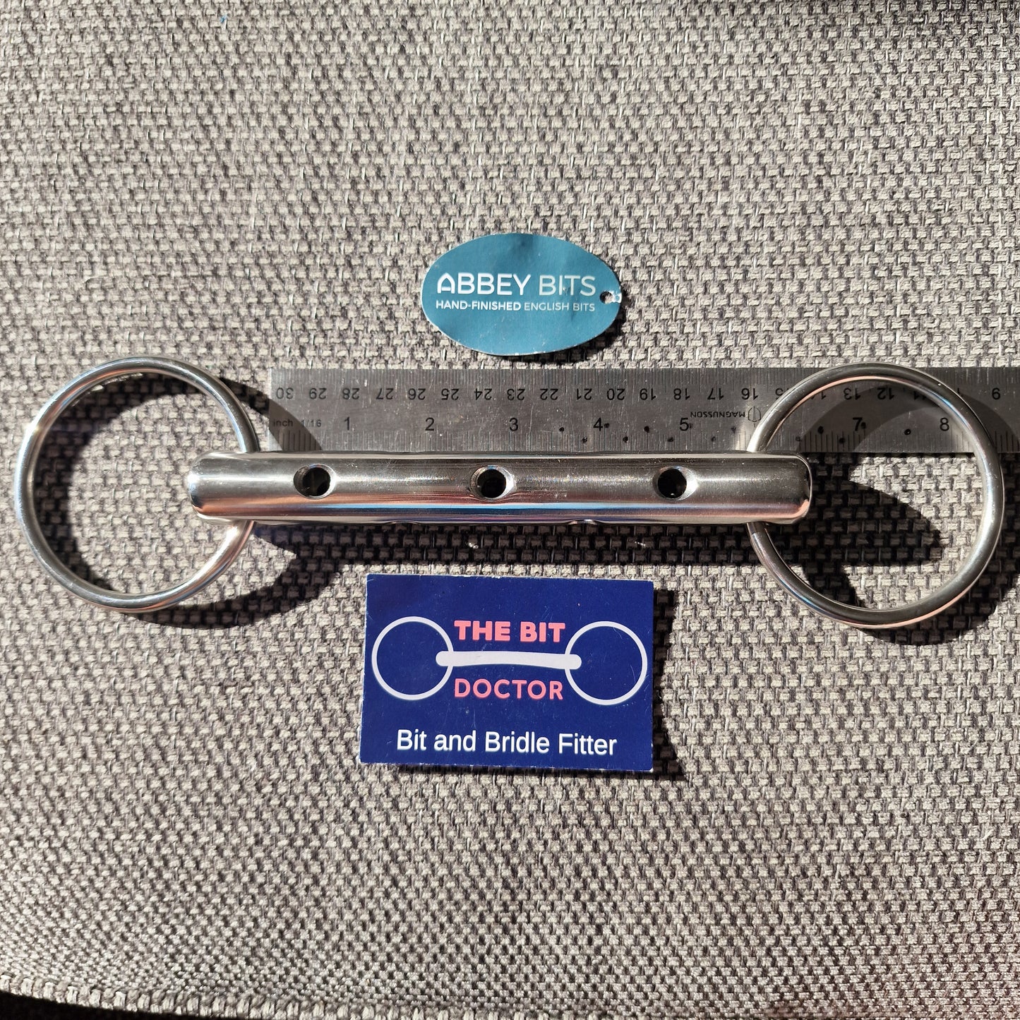 5.5" new Abbey custom flute windsucker loose ring snaffle Bit B1356