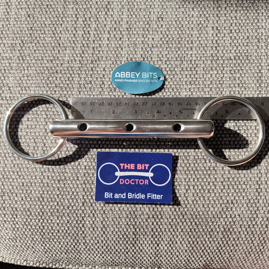 5.5" new Abbey custom flute windsucker loose ring snaffle Bit B1356