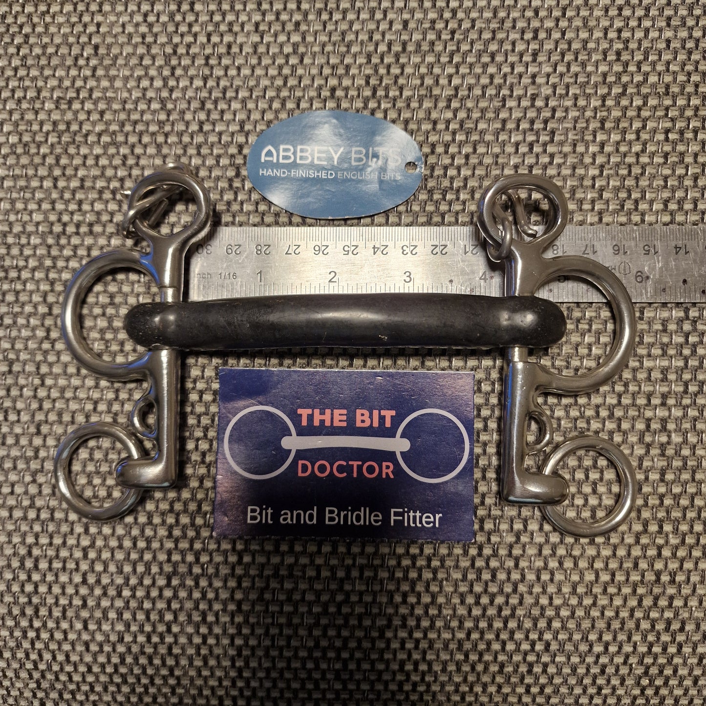 4" new abbey custom vulcanite mullen neat pony baby pelham bit B172