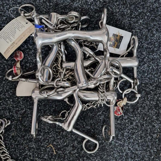 Clearance New Fixed Cheek  Hollow Weymouth Double Bits