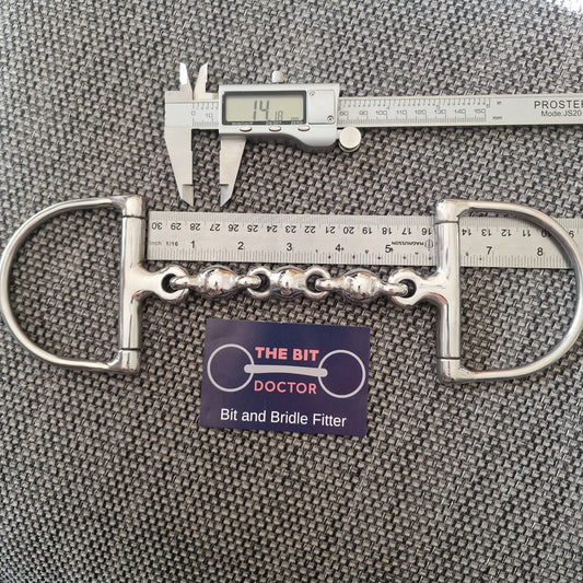 5.75" TBD Custom waterford D-ring snaffle bit B247