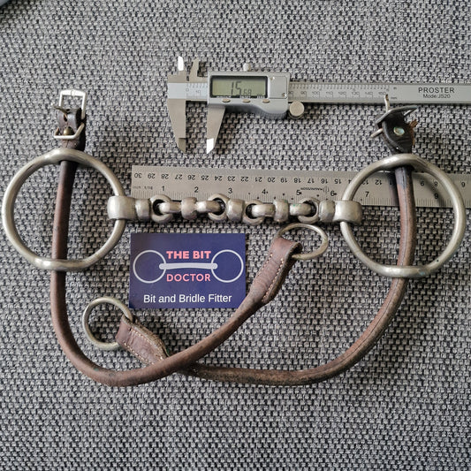 6" nickel vintage waterford balding gag bit B408