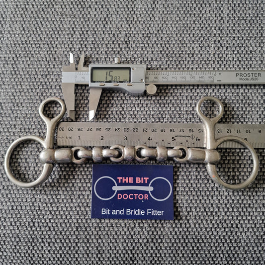 6.25" Kangaroo? waterford hanging cheek snaffle Bit B1273