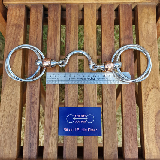 5.5" custom segundo copper roller wilson snaffle bit B168
