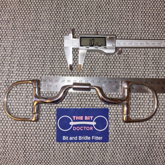 5" custom myler mb05 wide ported barrel d-ring snaffle bit B549