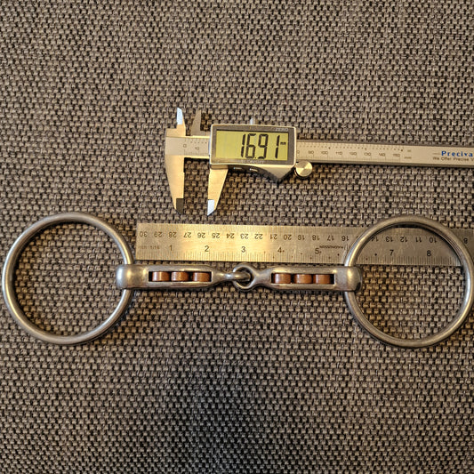 5.5" copper magennis loose ring snaffle bit B769