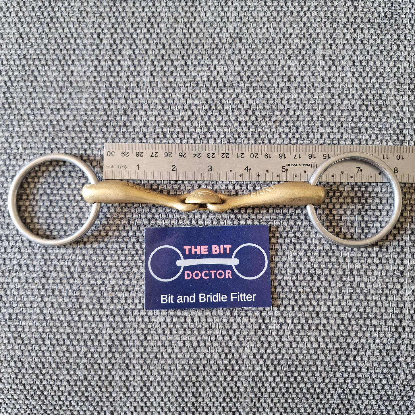 Medium 5" 5.25" 5.5" turtle tactio loose ring bradoon snaffle bit B957
