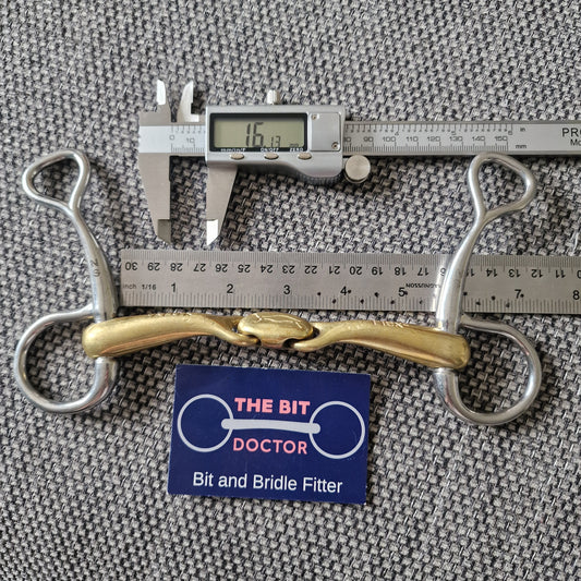 Medium 5" 5.25" 5.5" neue schule turtle top hanging cheek snaffle Bit B989