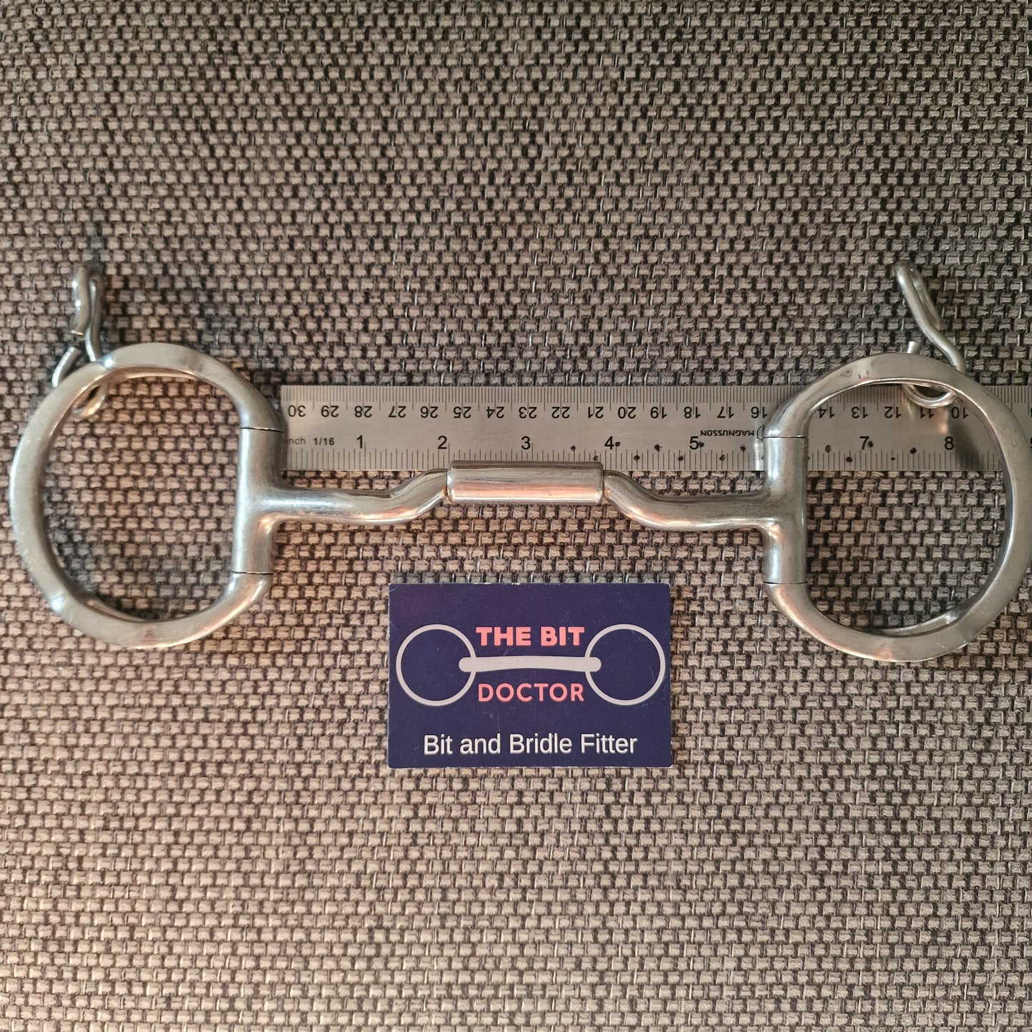 5.5" myler mb06 wide ported barrel eggbutt snaffle with hooks Bit B1795
