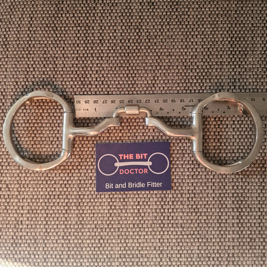5" 5.25" myler mb27-pb correctional ported barrel eggbutt snaffle with hooks Bit B1791