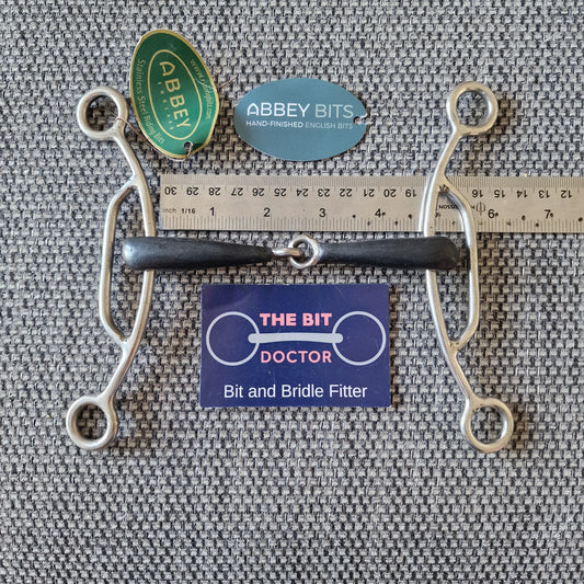 4 5" new abbey custom vulcanite jointed neat shank american gag Bit B1585