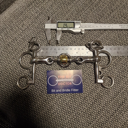 5.5" Abbey custom hartford link roller baby pelham bit B900