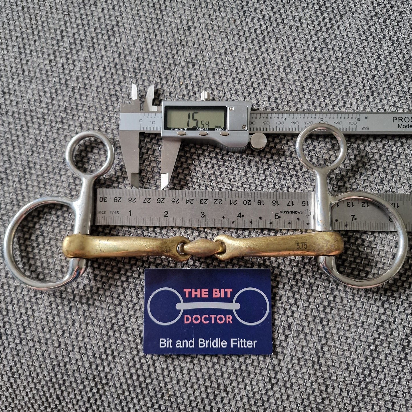 5.75" Expert Bits comfy mouth copper lozenge hanging cheek Snaffle bit B836