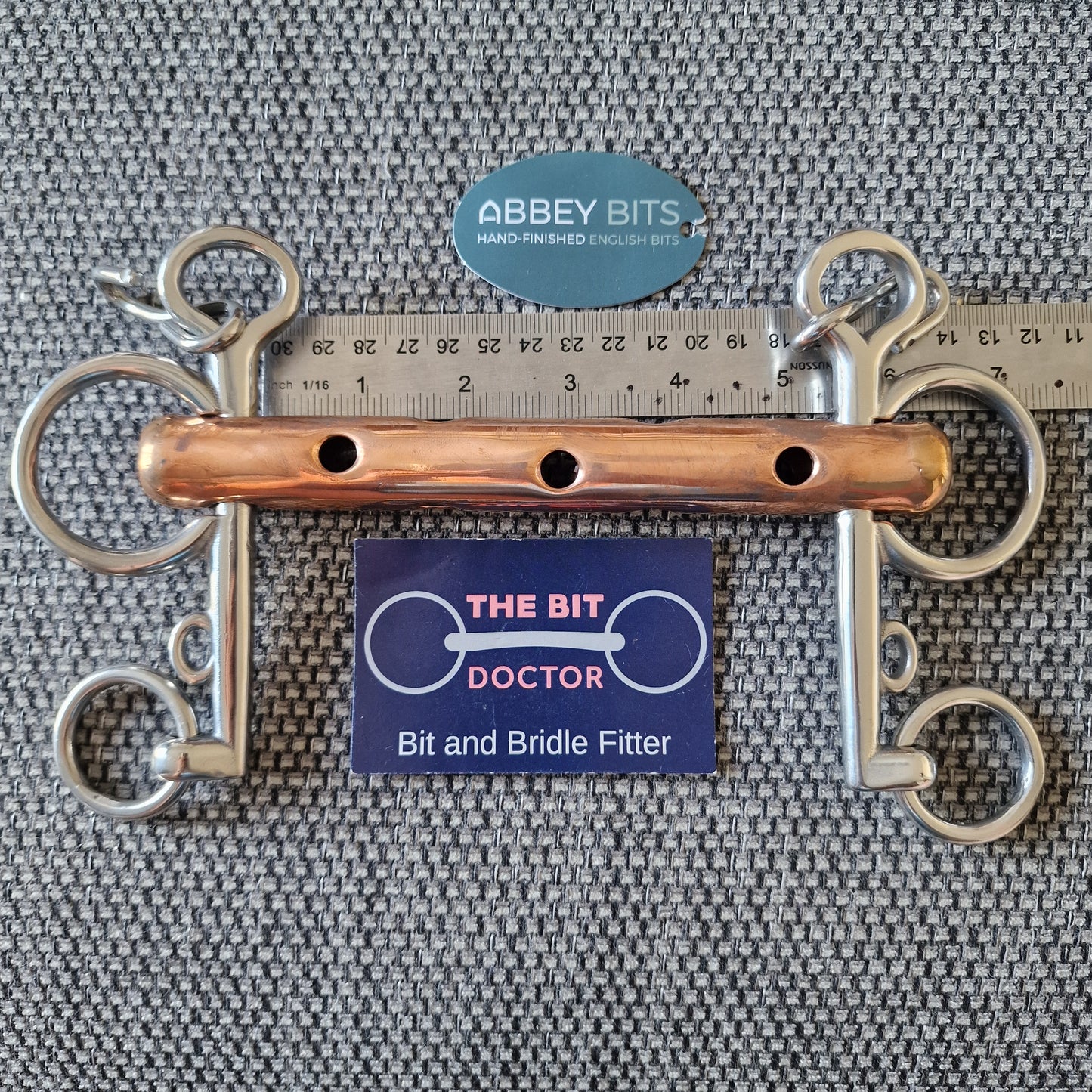 5.25" new abbey custom copper flute windsucker pelham Bit B1471
