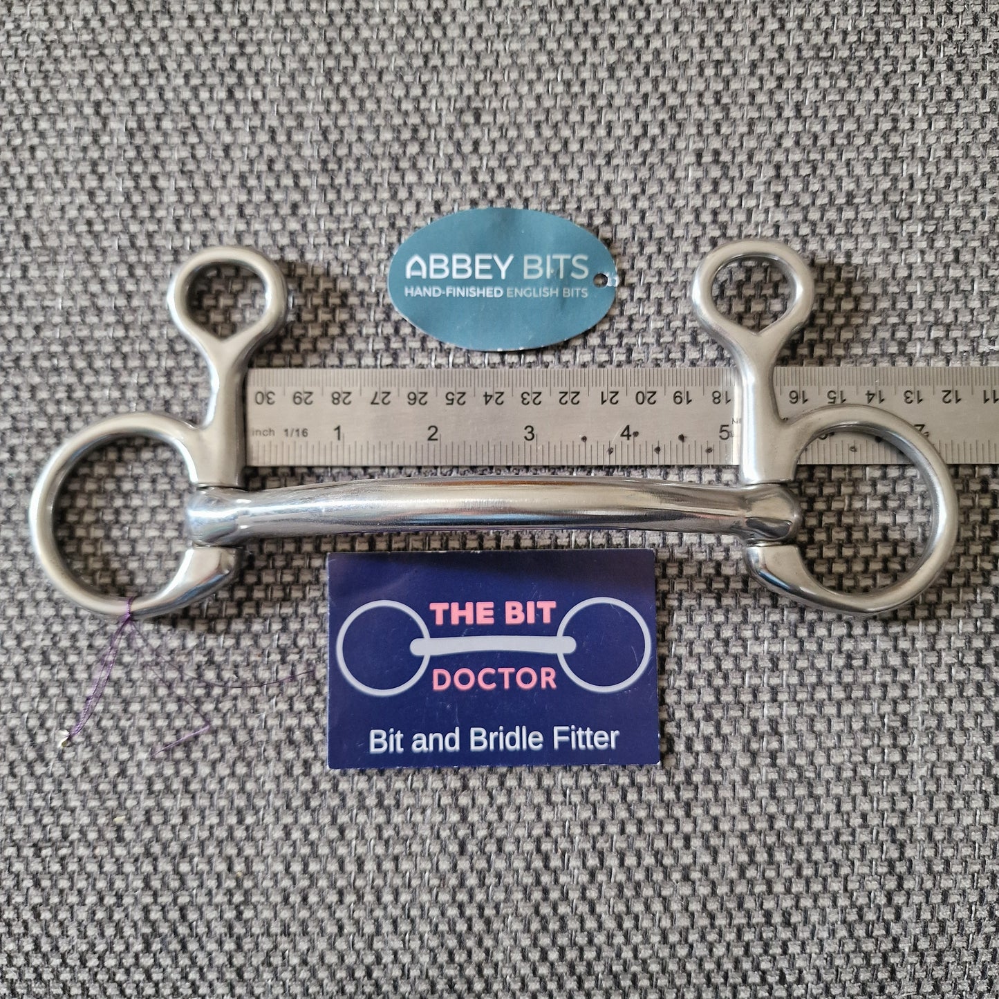 5" new abbey custom informed designs symmetry Hanging Cheek Mullen snaffle bit B706